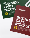 Two Paper Business Cards Mockup