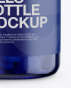 Blue Glass Bottle With Pills Mockup