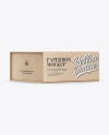 Kraft Paper Box Mockup - Half Side View