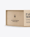 Kraft Paper Box Mockup - Half Side View