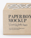 Kraft Paper Box Mockup - Front View