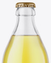 Clear Glass Bottle With Lemonade Mockup