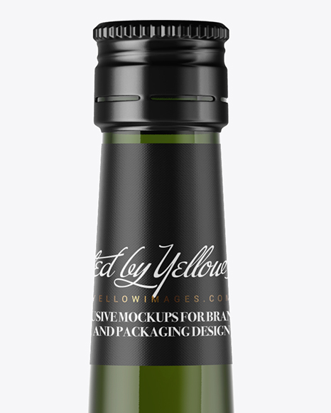 600ml Green Glass Olive Oil Bottle Mockup