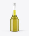 600ml Clear Glass Olive Oil Bottle Mockup