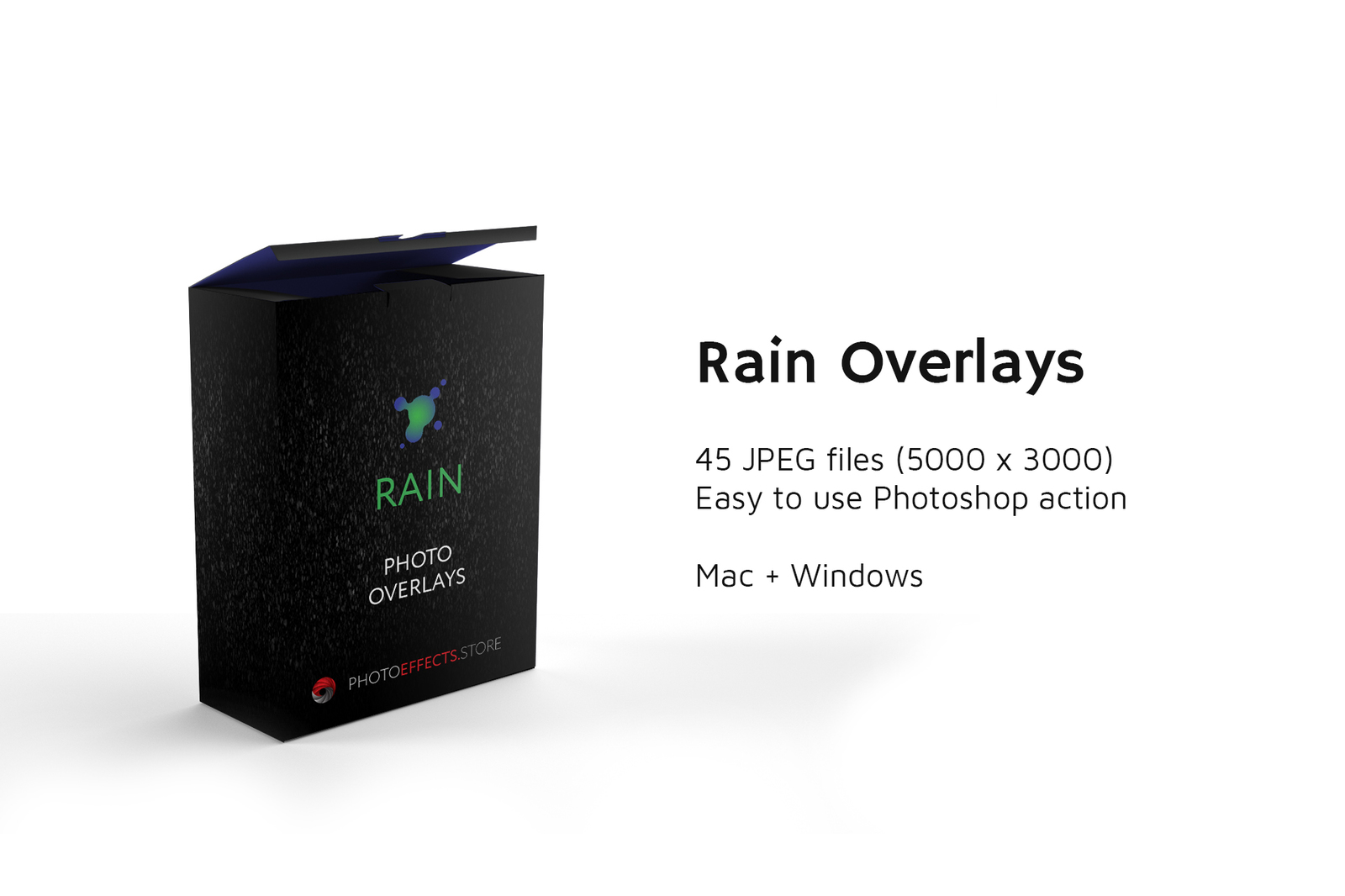 45 Rain Photo Overlays