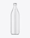 Clear Glass Bottle With Water Mockup