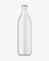 Clear Glass Bottle With Water Mockup