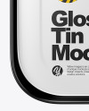 Glossy Tin Can Mockup