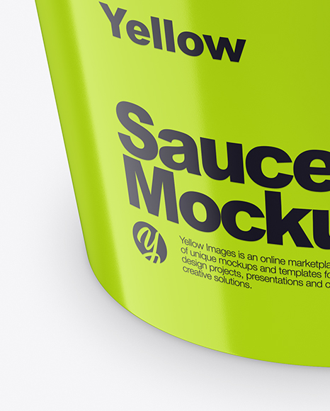 Glossy Sauce Jar Mockup