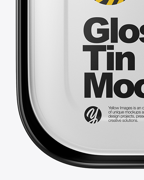 Glossy Tin Can Mockup