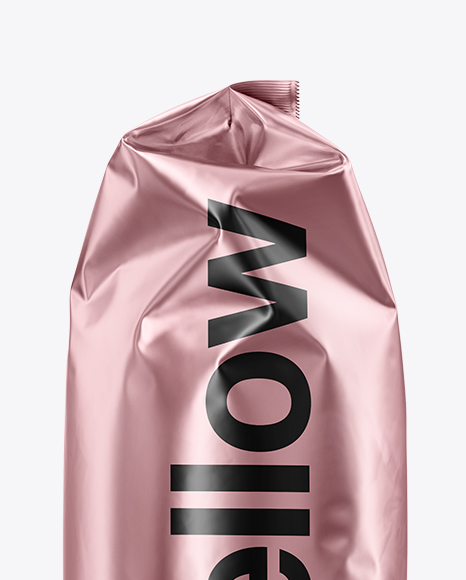 Matte Metallic Food Bag Mockup