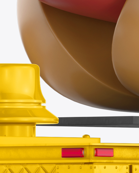 Hot Dog Truck Mockup - Back Half Side View