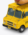 Hot Dog Truck Mockup - Half Side View (High-Angle Shot)