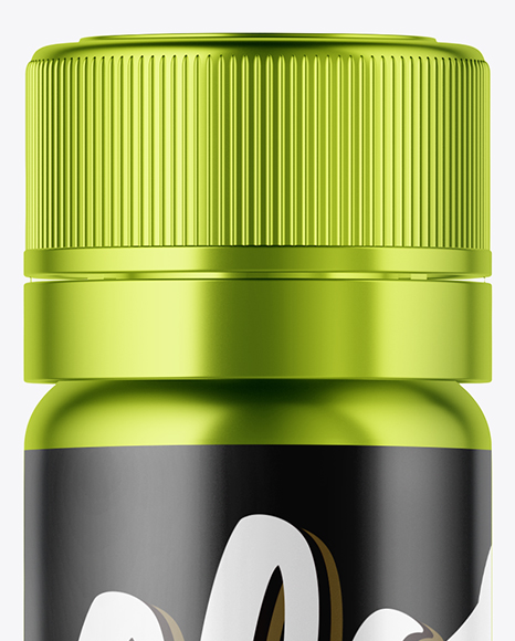 Metallized Sport Nutrition Bottle Mockup