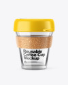 Glass Reusable Coffee Cup Mockup