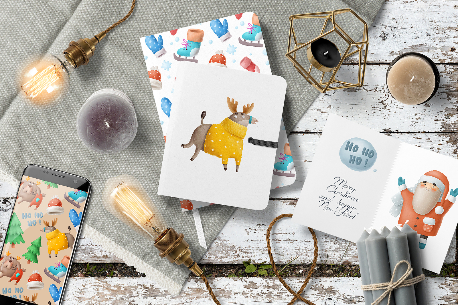 Set of Christmas illustrations Set of Christmas illustrations