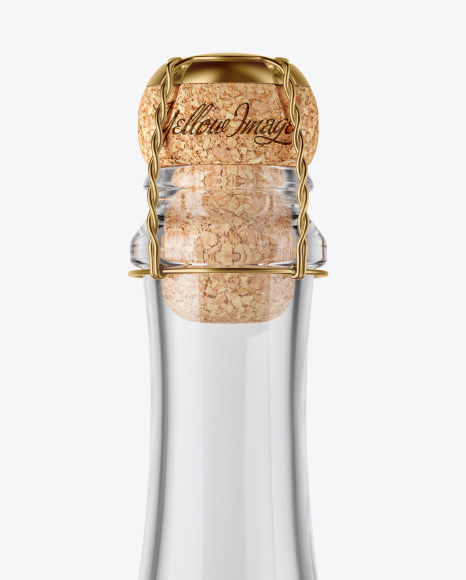Red Wine Bottle with Foil Mockup
