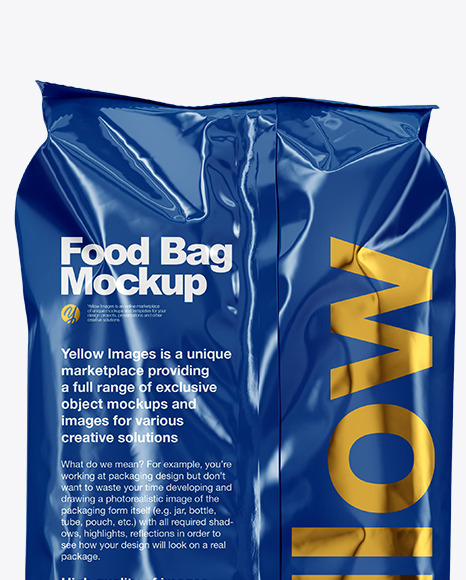 Glossy Food Bag Mockup