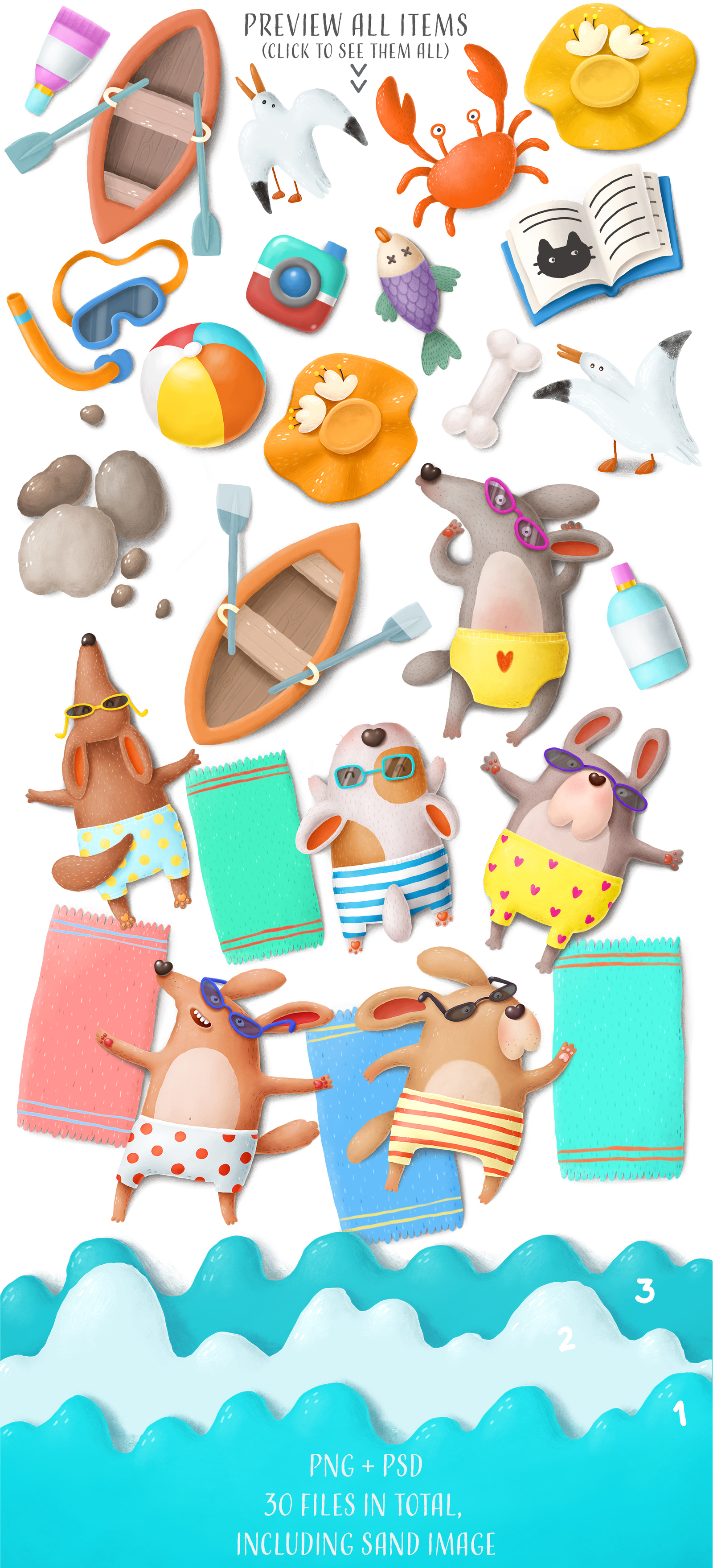 Beach scene creation kit Beach scene creation kit