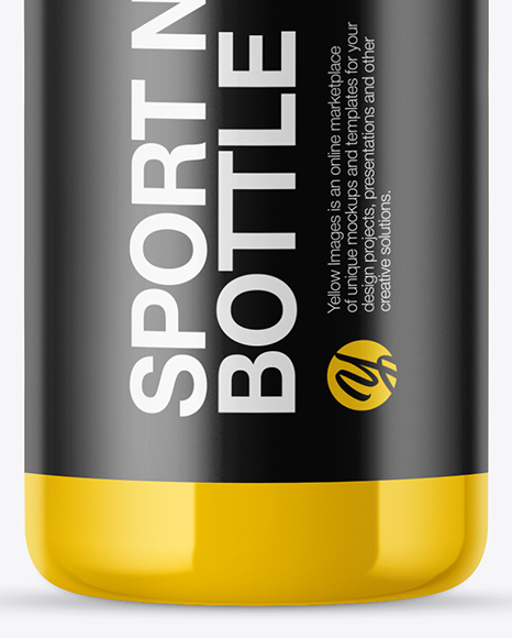 Glossy Sport Nutrition Bottle Mockup