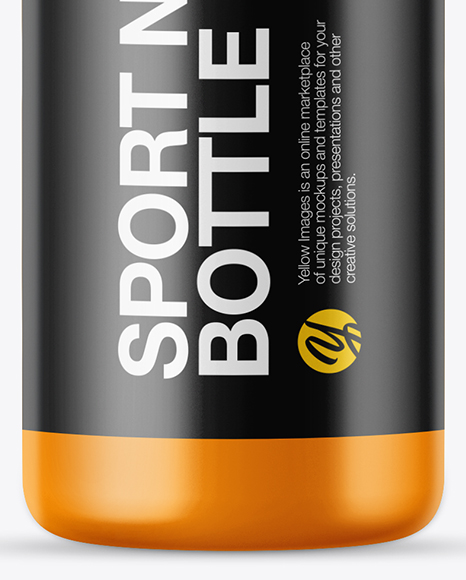 Matte Sport Nutrition Bottle Mockup