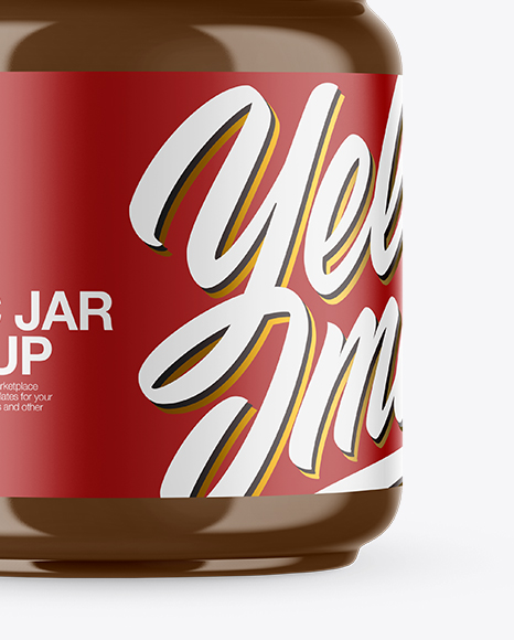 Glossy Plastic Jar Mockup