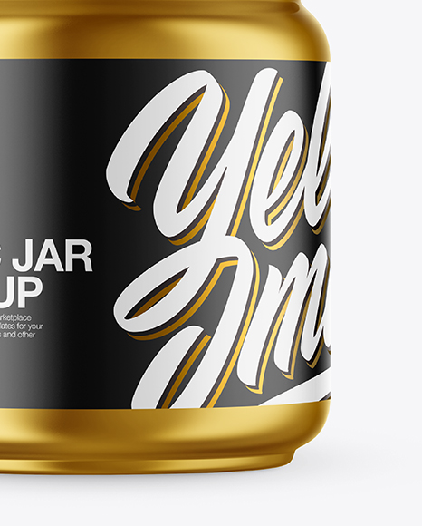 Metallic Plastic Jar Mockup