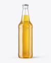 500ml Clear Glass Lager Beer Bottle Mockup