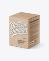 Kraft Paper Box Mockup - Half Side View