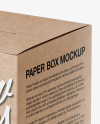 Kraft Paper Box Mockup - Half Side View