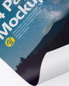 Glossy A4 Paper Mockup