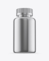 Metallic Plastic Pills Bottle Mockup - Hero Shot