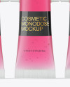 Semitransparent Cosmetic Monodose Strip Mockup