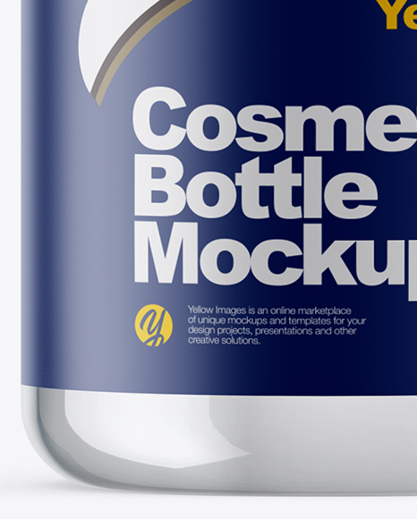 Clear Cosmetic Bottle Mockup