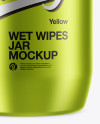 Metallic Wet Wipes Jar Mockup