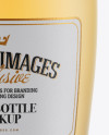 Frosted White Wine Bottle with Foil Mockup
