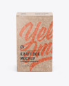 Kraft Paper Box Mockup - Front View (High-Angle Shot)