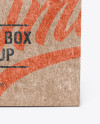 Kraft Paper Box Mockup - Front View (High-Angle Shot)