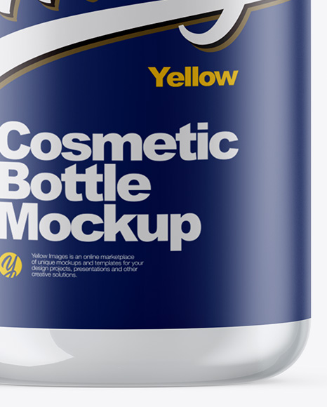 Clear Cosmetic Bottle Mockup