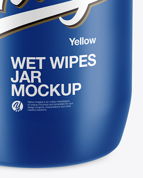 Matte Wet Wipes Jar Mockup