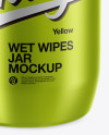 Metallic Wet Wipes Jar Mockup