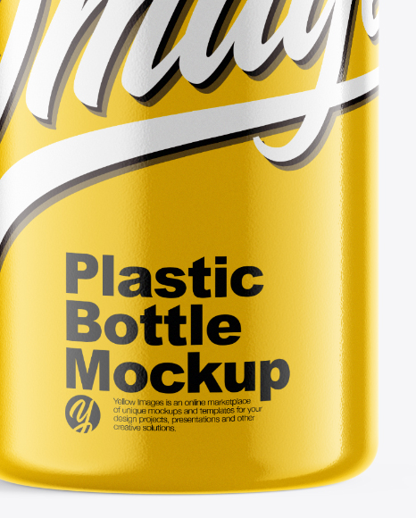 Glossy Plastic Bottle Mockup Glossy Plastic Bottle Mockup