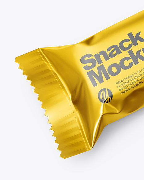 Matte Metallic Snack Bar Mockup