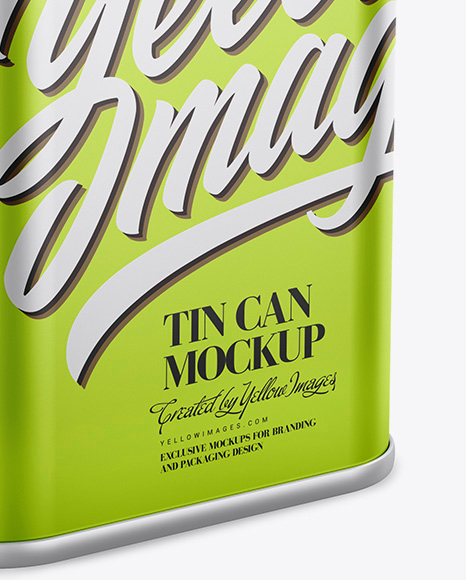 Metallic Tin Can Mockup