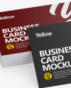 Stack of Textured Business Cards Mockup