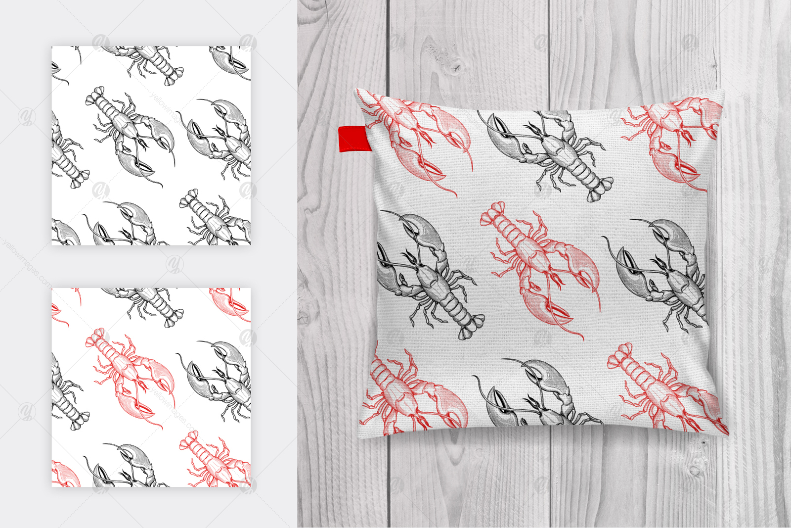 Seafood. Shrimp and lobster. Seafood. Shrimp and lobster.