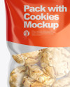 Glossy Pack with Cookies Mockup