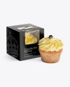 Cupcakes w/ Box Mockup