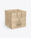 Square Kraft Paper Bag Mockup