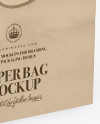 Square Kraft Paper Bag Mockup